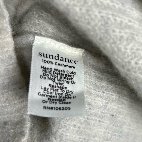 Sundance Sweater Womens Small Jovie Cashmere Bateau Drop Shoulder Ribbed Neutral - Picture 7 of 7